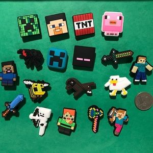 Croc Charms Jibbitz MINECRAFT 18 pieces